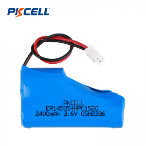 PKCELL 2400mAh 3.6V ER14505+HPC 1520 배터리 팩 공급업체