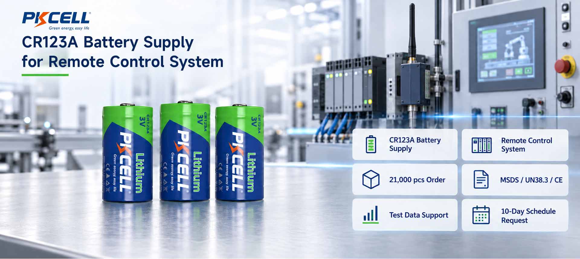 CR123A Battery Supply for Remote Control System