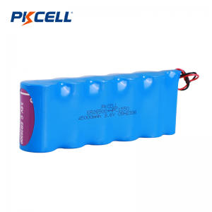 Fornecedor de baterias PKCELL 45000mAh 3.6V ER26500+HPC 1550