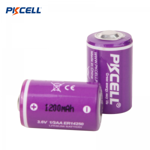 PKCELL  ER14250 1/2AA 3.6V 1200mAh LI-SOCL2 Battery