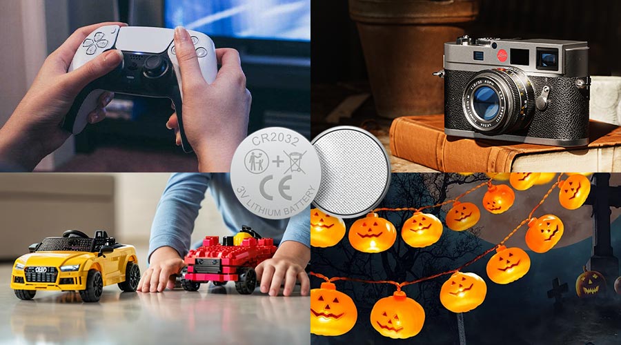 CR2032 for toys and electronics: toy car, camera and decoration lights