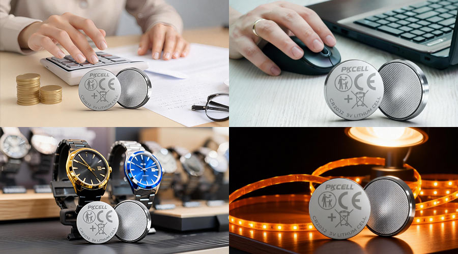 CR2032 for toys and electronics: mouse, led lights and watches