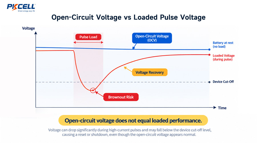Open-Circuit Voltage vs Loaded Pulse Voltage
