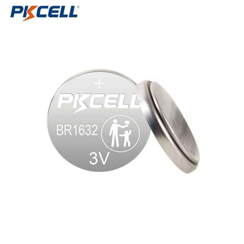 PKCELL  BR1632 3V 120mAh Lithium Button Cell Battery Factory