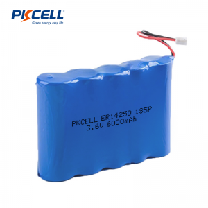 3.6V ER14250 6000mAh 1s5p LiSoCl2 배터리 팩