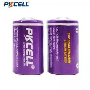 PKCELL primært 3.6v li-socl2 1200mah ER14250m batteri for digital kontrollmaskin