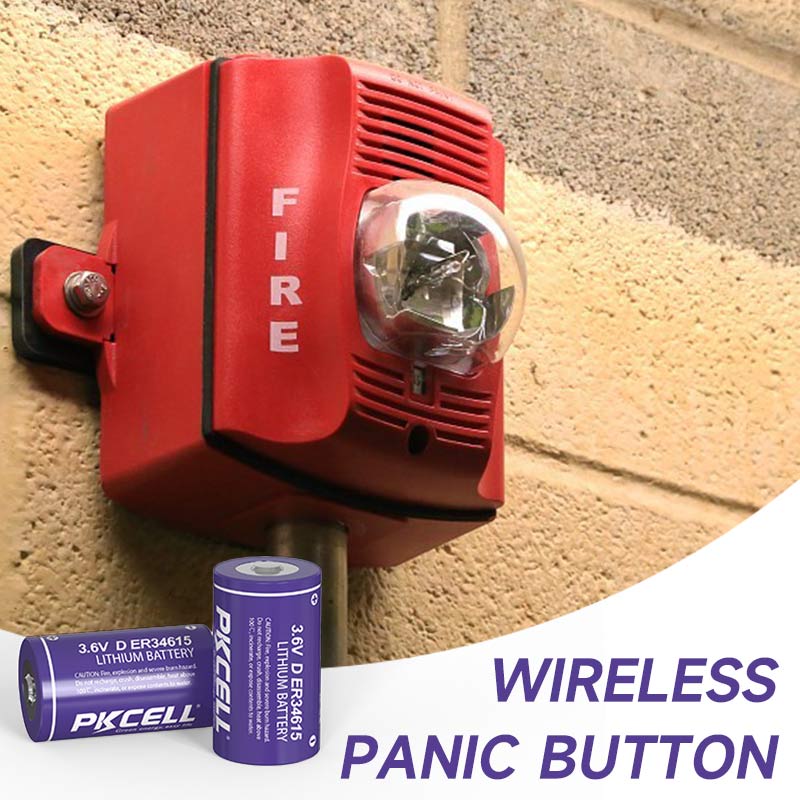 Two ER34615 batteries and wireless panic button