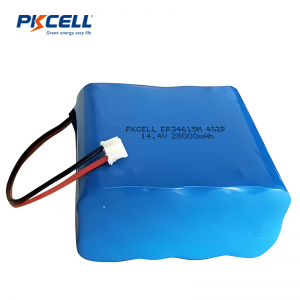 14.4V ER34615M 28000mAh 4s2p LiSoCl2 배터리 팩