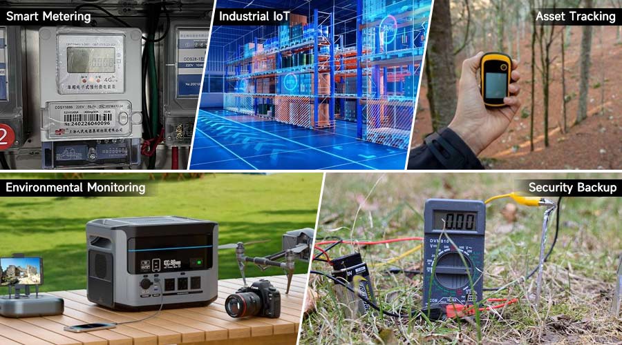 Smart metering, asset tracking, and industrial IoT applications powered by primary lithium batteries