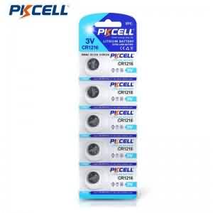 Proveedor de pilas de botón de litio PKCELL CR1216 3V 25mAh