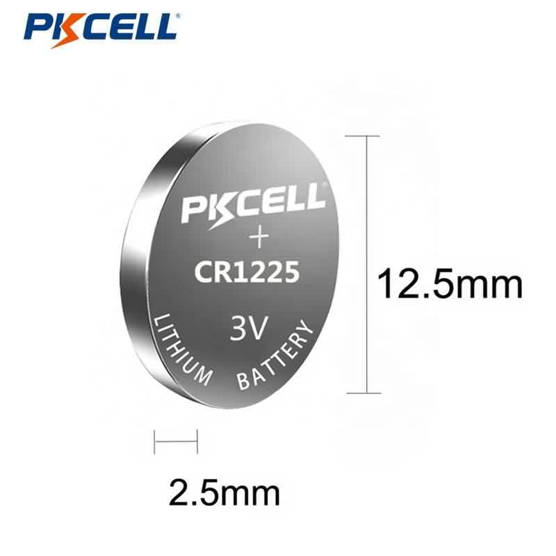 PKCELL CR1225 3V 50mAh Lithium Button Cell Battery Manufacturer