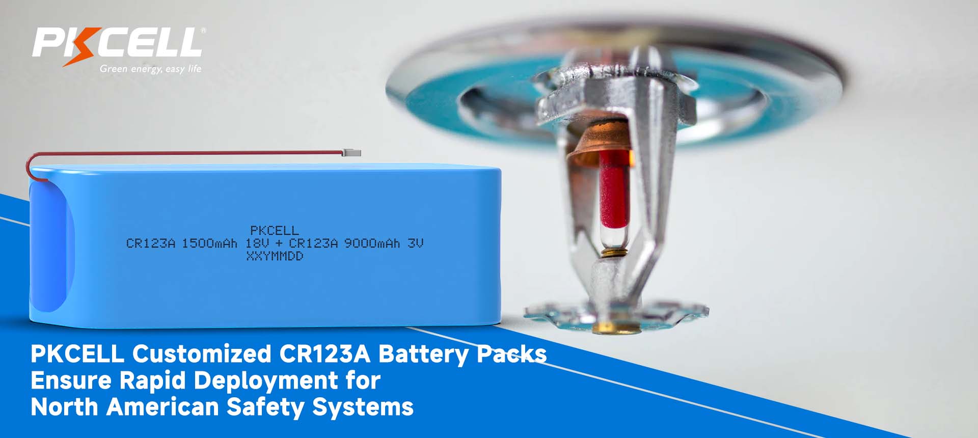 PKCELL CR123A LiMnO2 Battery Packs for Safety Systems