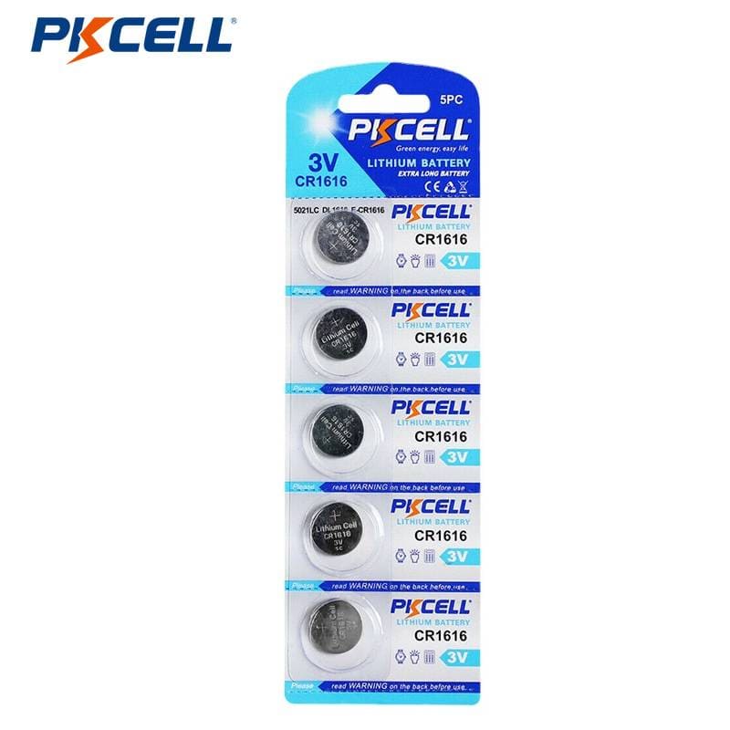 PKCELL CR1616 3V 50mAh מפעל סוללות ליתיום לחצנים