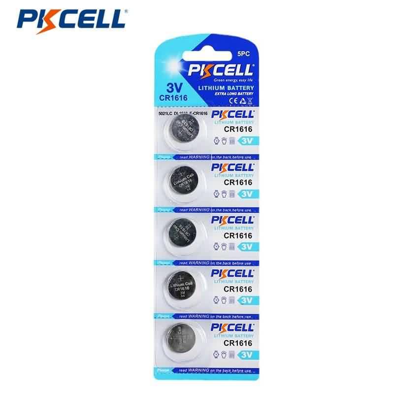 PKCELL CR1616 3V 50mAh Lithium Button Cell Battery Manufacturer