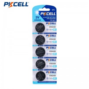 PKCELL CR2430 3V 270mAh Lithium Button Cell Battery Supplier