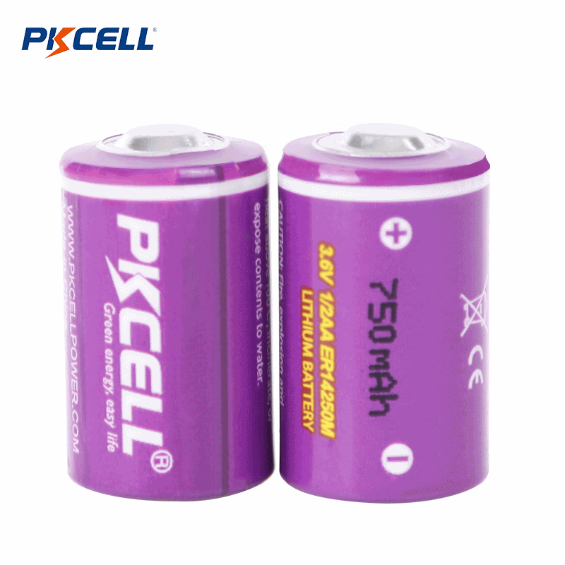 PKCELL ER14250M 1/2AA 3.6V 750mAh LI-SOCL2 배터리 공급업체