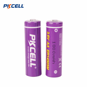 3.6V AA ER14505M Li-SoCl2 배터리 1800mAh | Pkcell