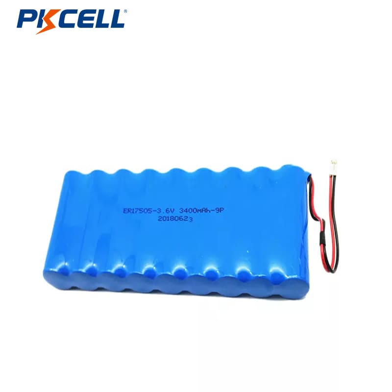 PKCELL OEM ER17505 3.6V 3400mAh 9P LI-SOCL2 batterijpakketten