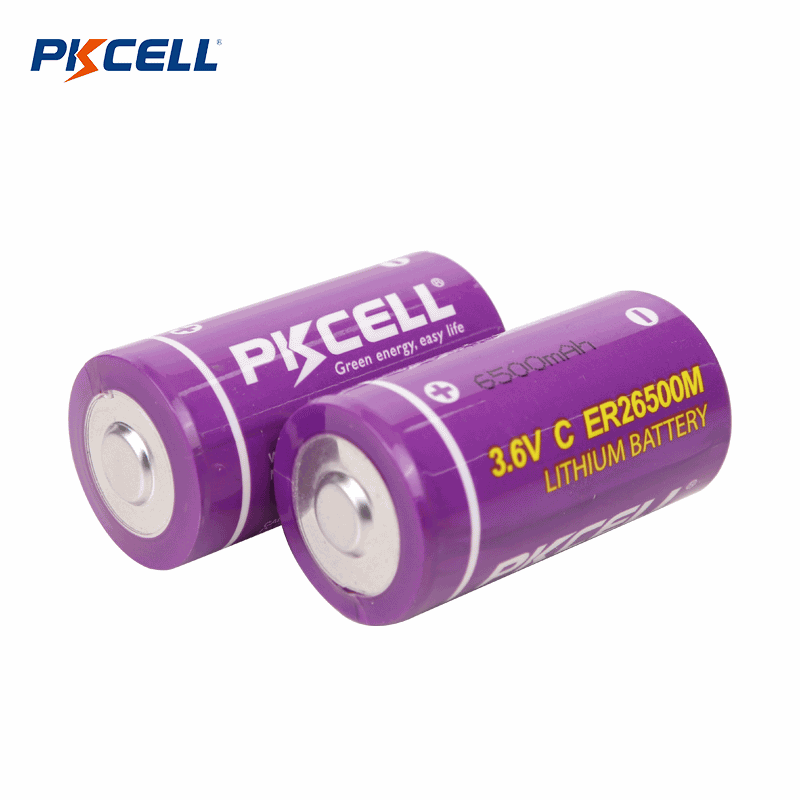 PKCELL ER26500M C 3.6V 6500mAh Li-SOCL2 ผู้จัดจำหน่ายแบตเตอรี่