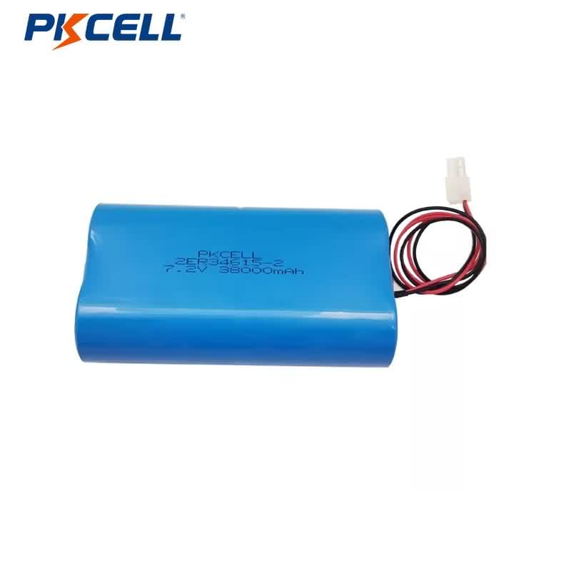 PKCELL ER34615 D 7.2V 38000mAh LI-SOCL2 ชุดแบตเตอรี่