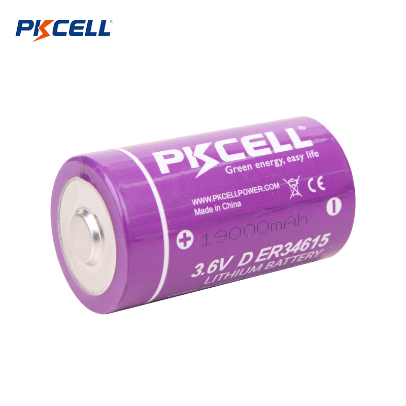 PKCELL ER34615 D 3.6V 19000mAh LI-SOCL2 ผู้จัดจำหน่ายแบตเตอรี่