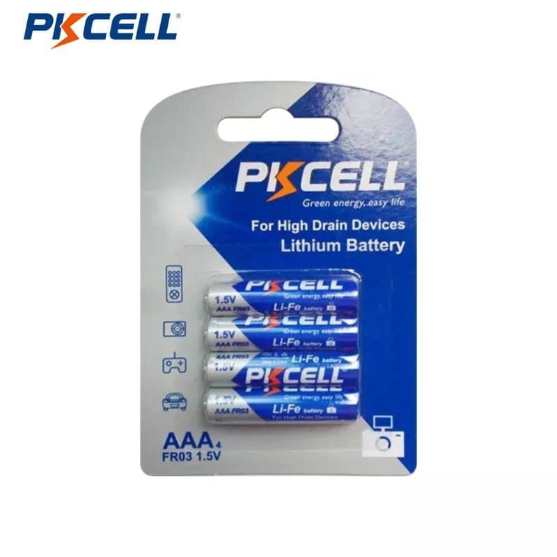 PKCELL FR03 FR10445 AAA 1,5 V 1200 mah Bateria Li-FeS2