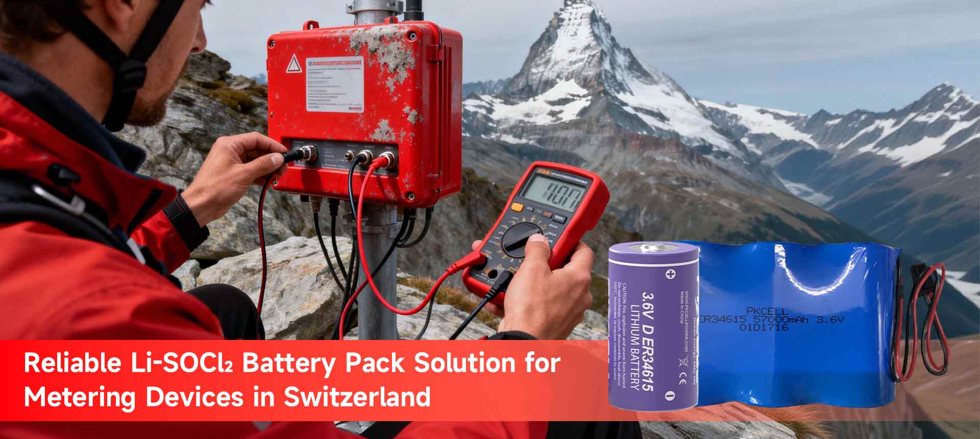 PKCell LiSoCl2 Battery Pack for Meter Devices