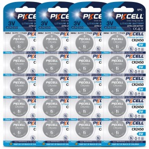 Hersteller von PKCELL CR2450 3V 600mAh Lithium-Knopfzellenbatterien