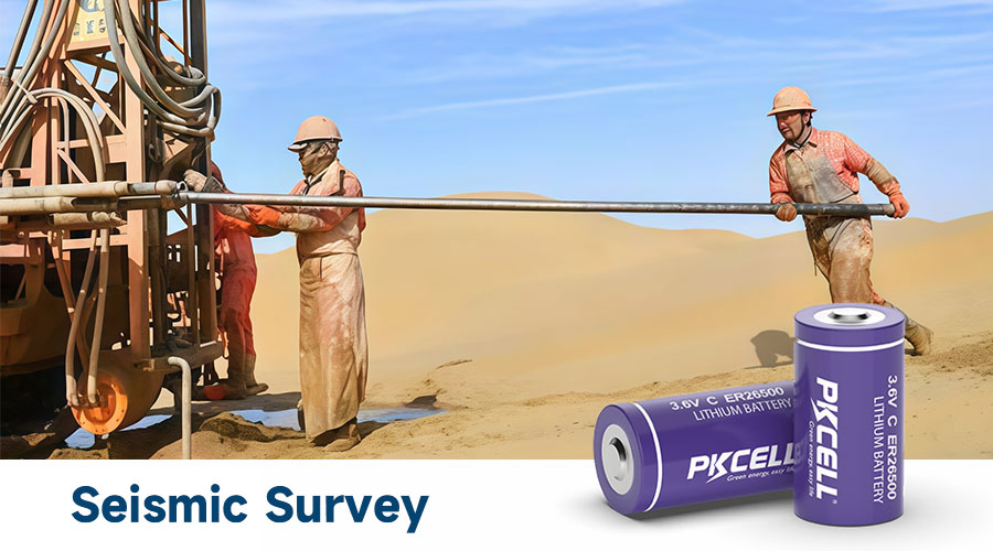 PKCell LiSoCl2 battery for Seismic Survey Machine