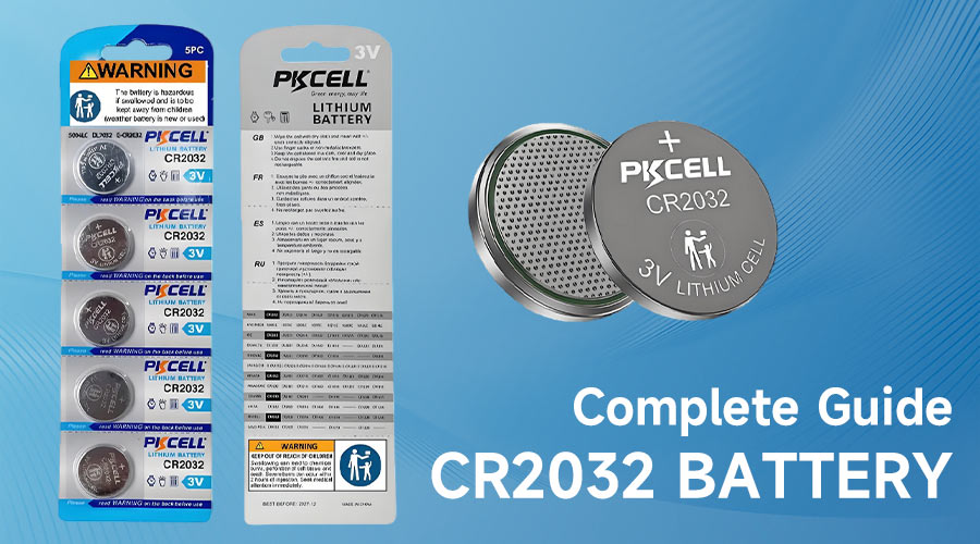CR2032 batteries and blister card packaging