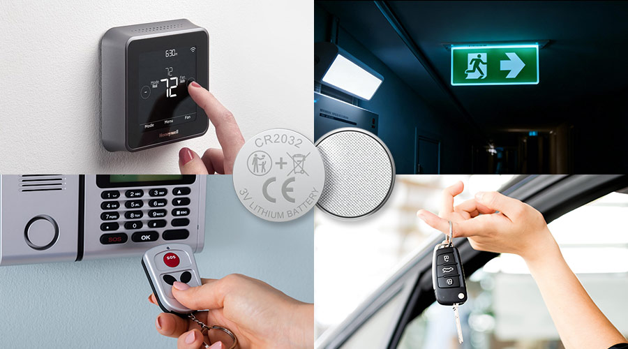 CR2032 for security devices: emergency light