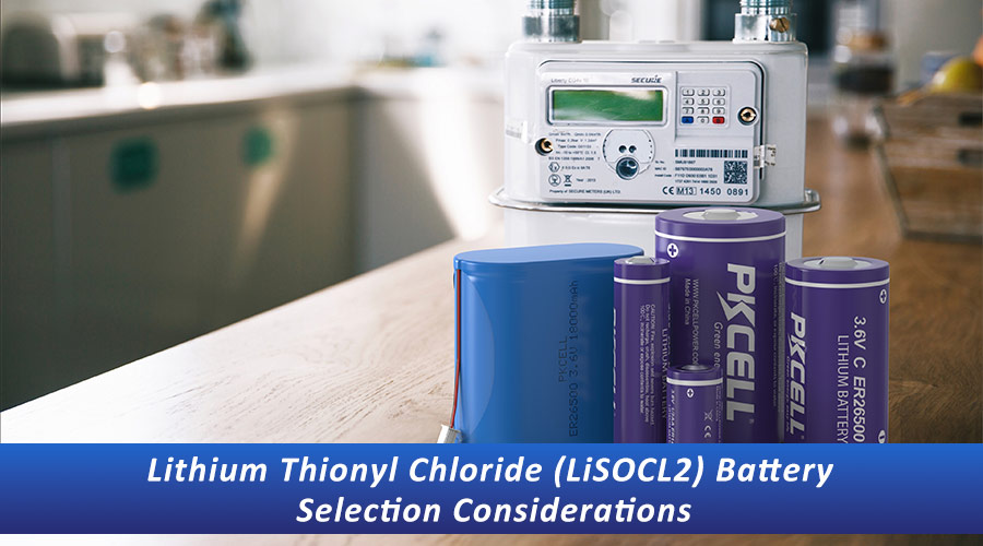 Some LiSoCl2 battery as foreground and a smart meter as background
