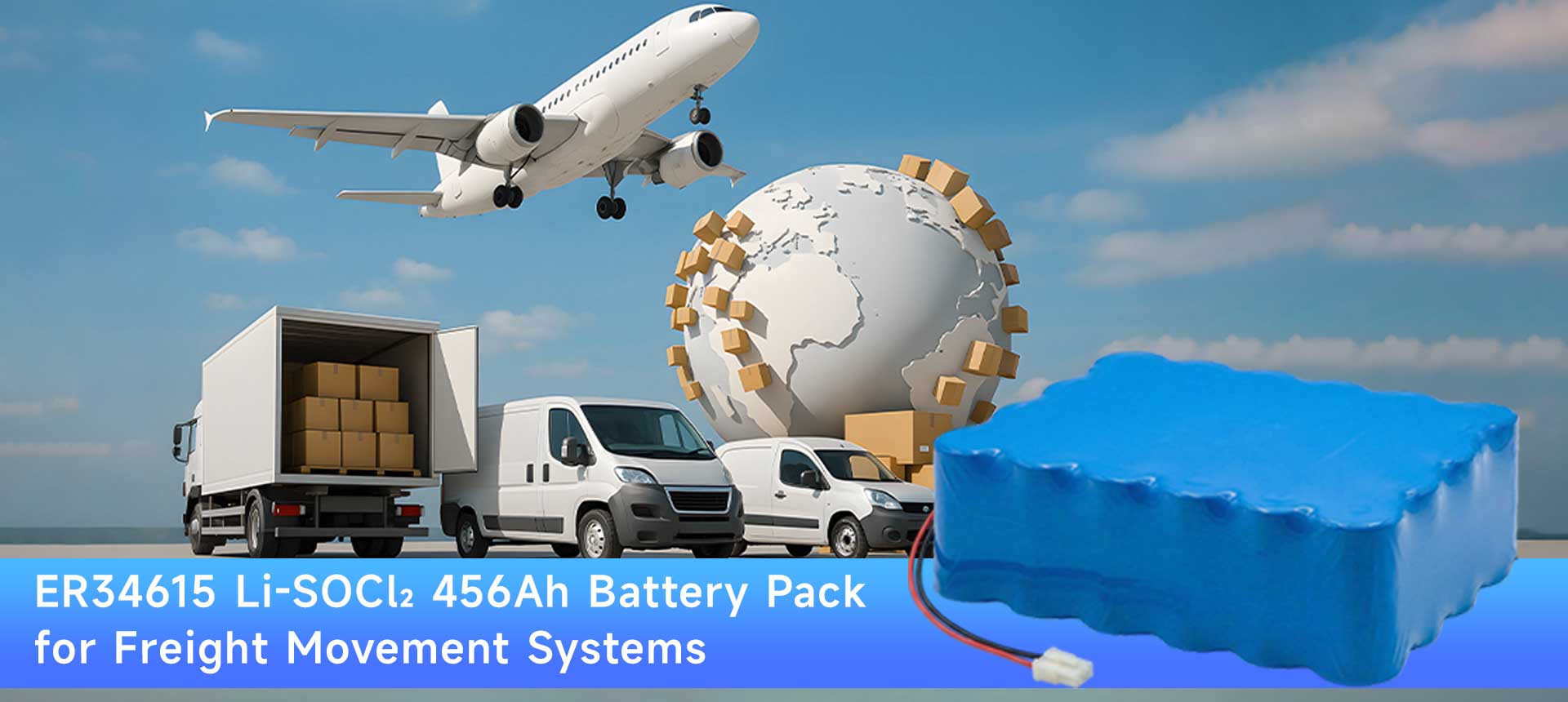 PKCell ER34615 battery pack for freight movement system