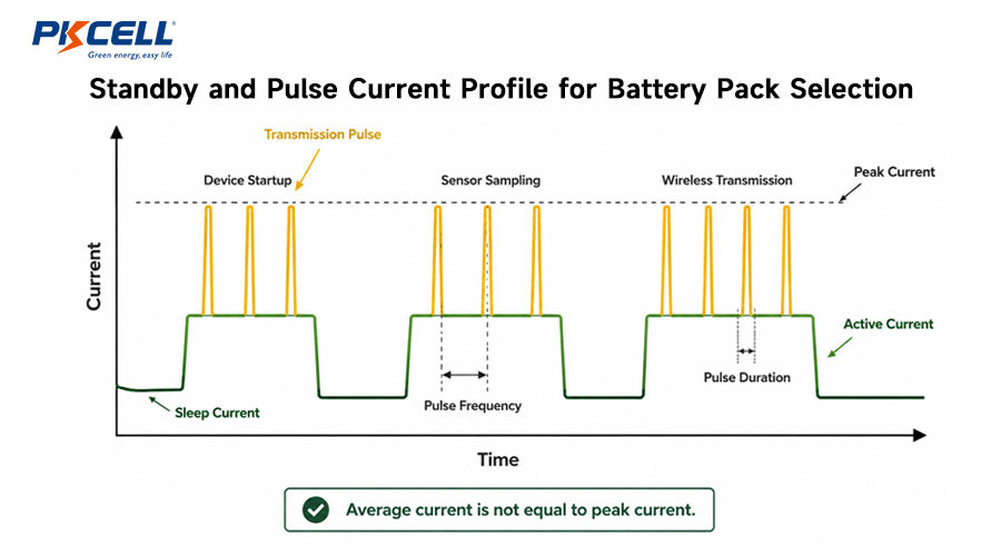 Standby and Pulse Current Profile for Battery Pack Selection