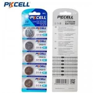 PKCELL CR2016 3V 75mAh Lithium-knapcelle-batterifabrikant