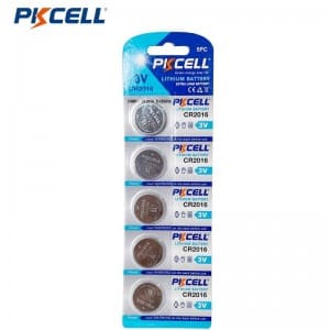 PKCELL CR2016 3V 75mAh Lithium Button Cell Battery