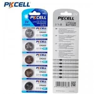 PKCELL CR2025 3V 150mAh 리튬 버튼 셀 배터리 공급업체