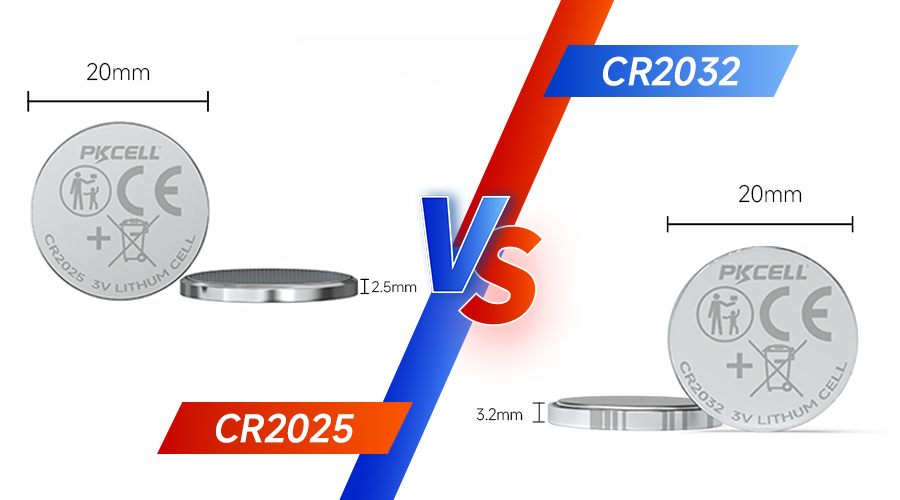 cr2032 vs cr2025 battery size comparison