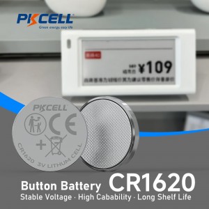 3V CR1620 Lithium Button Cell Battery (70mAh) | PKCELL