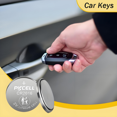 Car key fobs rely on small, powerful batteries to send signals to lock or unlock vehicles. The CR2016 3V battery is commonly used.