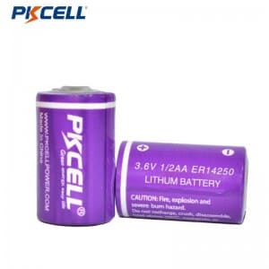 PKCELL li-socl2 3.6v 1/2aa 1200mAh ER14250 סוללת ליתיום