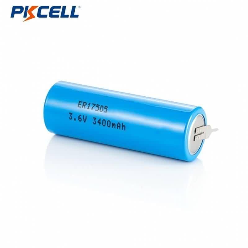 Fournisseur de batterie PKCELL ER17505 3.6V 3400mAh Li-SOCL2