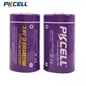 PKCELL 3.6v li-socl2 d tamanho ER34615M bateria de lítio para medidor de gás de água