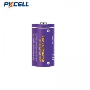 PKCELL 3.6v li-socl2 d tamanho ER34615M bateria de lítio para medidor de gás de água